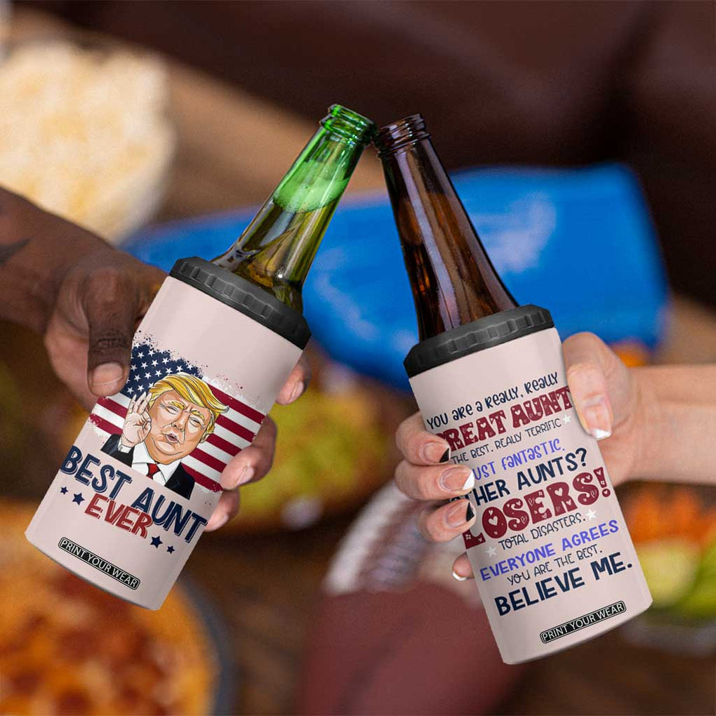 Funny Auntie 4 in 1 Can Cooler Tumbler Best Aunt Ever TB10 Print Your Wear