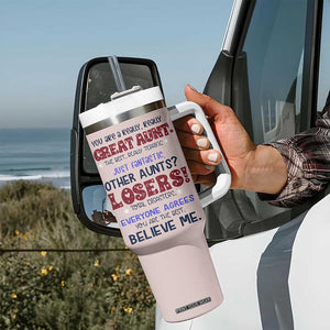 Funny Auntie Tumbler With Handle Best Aunt Ever TB10 Print Your Wear