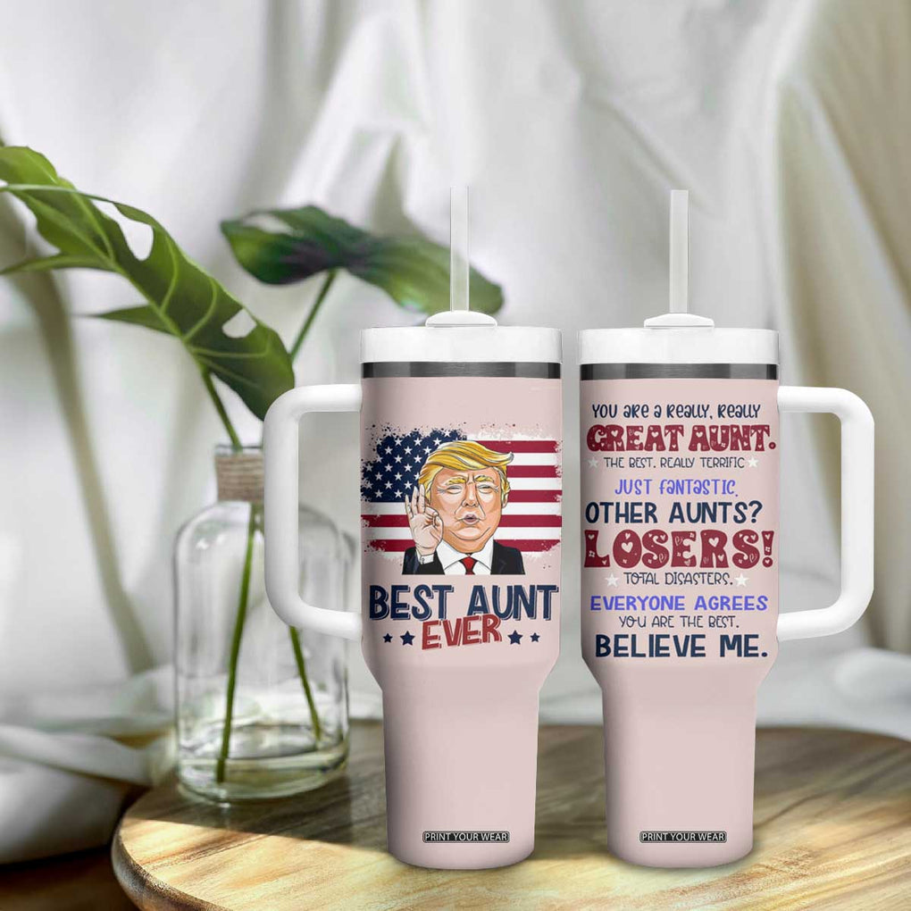 Funny Auntie Tumbler With Handle Best Aunt Ever TB10 Print Your Wear