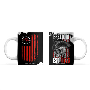 US Patriot Coffee Mug Freedom 250 Years Of Freedom 1776 2026 American Flag TB10 Black Print Your Wear