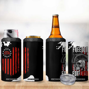 US Patriot 4 in 1 Can Cooler Tumbler Freedom 250 Years Of Freedom 1776 2026 American Flag TB10 Print Your Wear