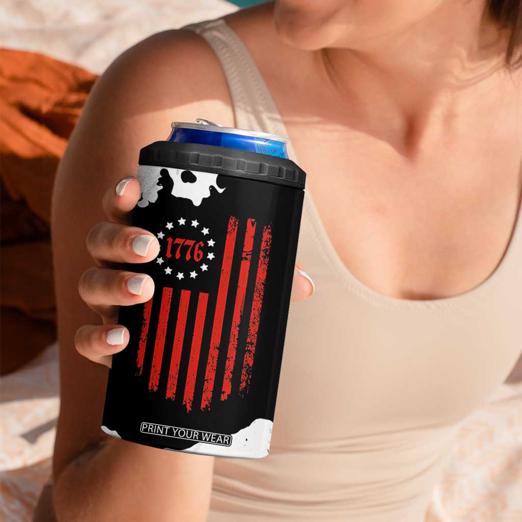 US Patriot 4 in 1 Can Cooler Tumbler Freedom 250 Years Of Freedom 1776 2026 American Flag TB10 Print Your Wear