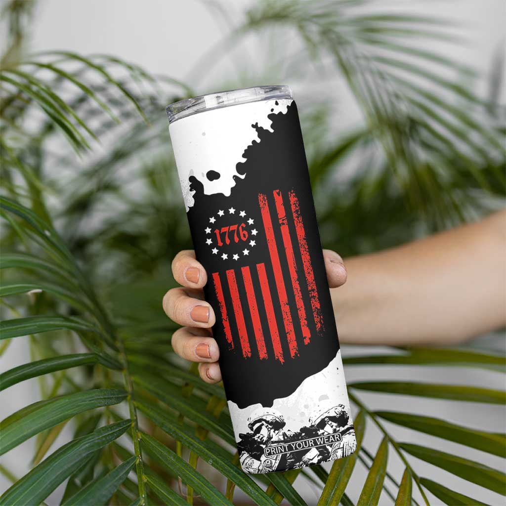 US Patriot Skinny Tumbler Freedom 250 Years Of Freedom 1776 2026 American Flag TB10 Print Your Wear