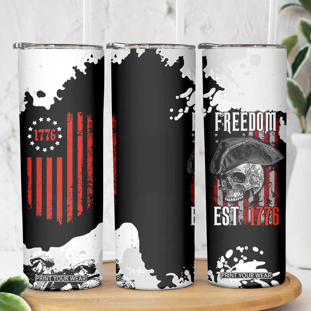 US Patriot Skinny Tumbler Freedom 250 Years Of Freedom 1776 2026 American Flag TB10 Print Your Wear