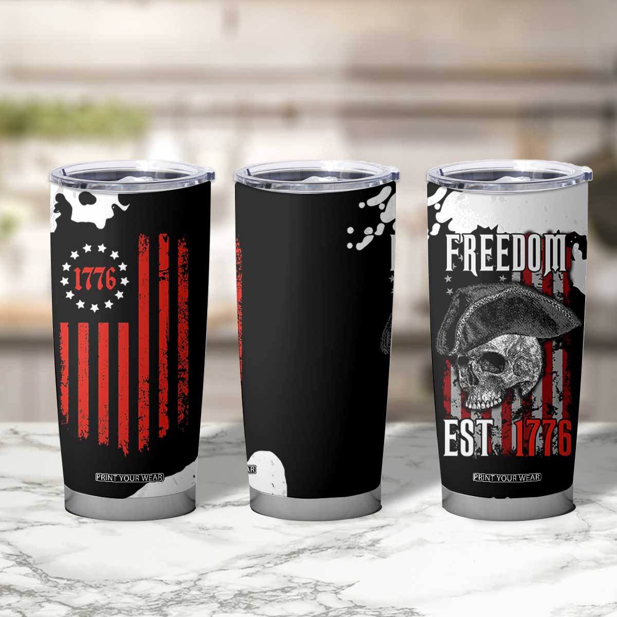 US Patriot Tumbler Cup Freedom 250 Years Of Freedom 1776 2026 American Flag TB10 Print Your Wear