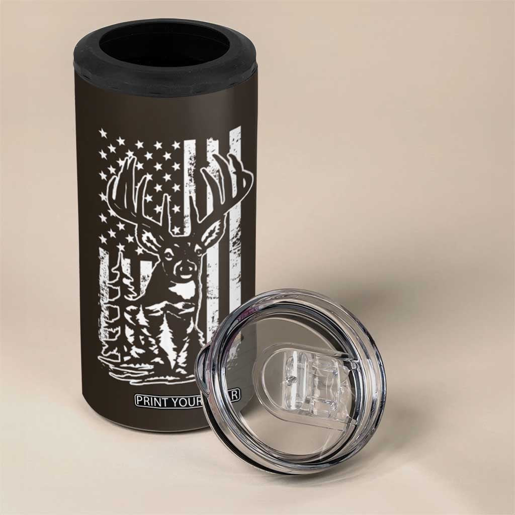 Deer Hunters 4 in 1 Can Cooler Tumbler Best Buckin' Dad Ever Funny Fathers Day Christmas Gifts for Dad TB10 Print Your Wear