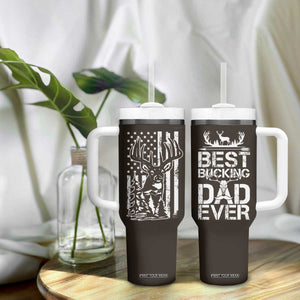 Deer Hunters Tumbler With Handle Best Buckin' Dad Ever Funny Fathers Day Christmas Gifts for Dad TB10 Print Your Wear