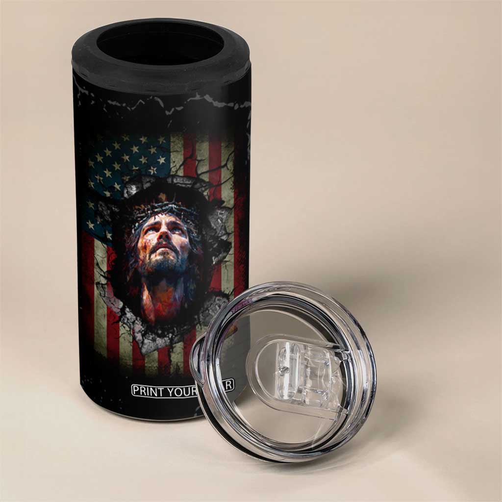 Christian Gift for Men 4 in 1 Can Cooler Tumbler I Can Do All Things Through Christ Religious Pastor TB10 Print Your Wear