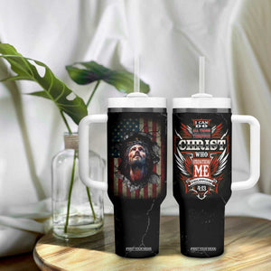 Christian Gift for Men Tumbler With Handle I Can Do All Things Through Christ Religious Pastor TB10 Print Your Wear