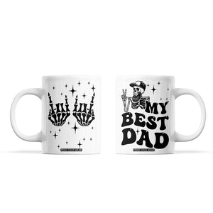 Dad Gifts Coffee Mug Cool Skeleton Fathers Day TB10 White Print Your Wear