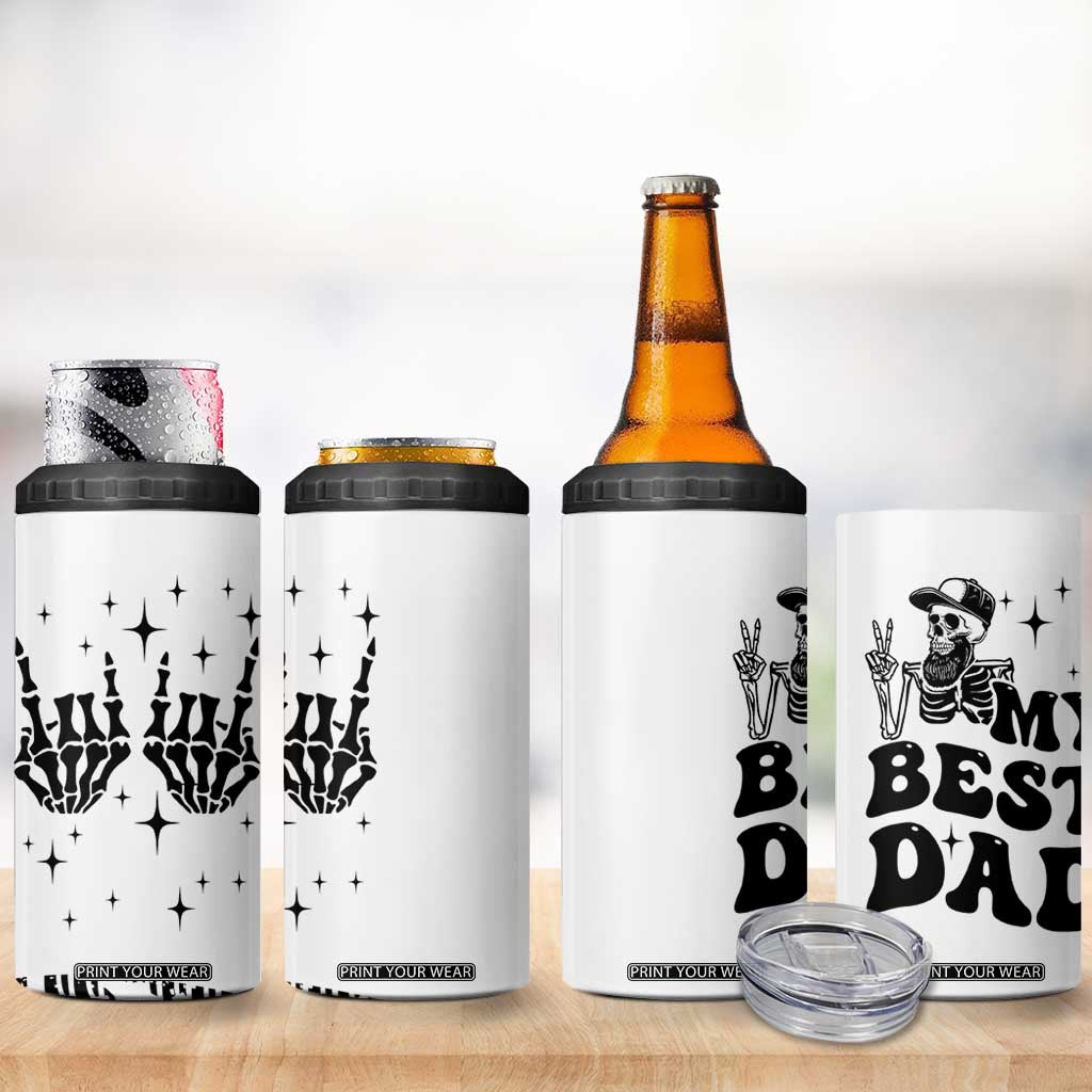 Dad Gifts 4 in 1 Can Cooler Tumbler Cool Skeleton Fathers Day TB10 Print Your Wear