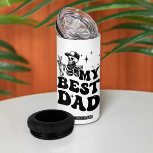 Dad Gifts 4 in 1 Can Cooler Tumbler Cool Skeleton Fathers Day TB10 Print Your Wear