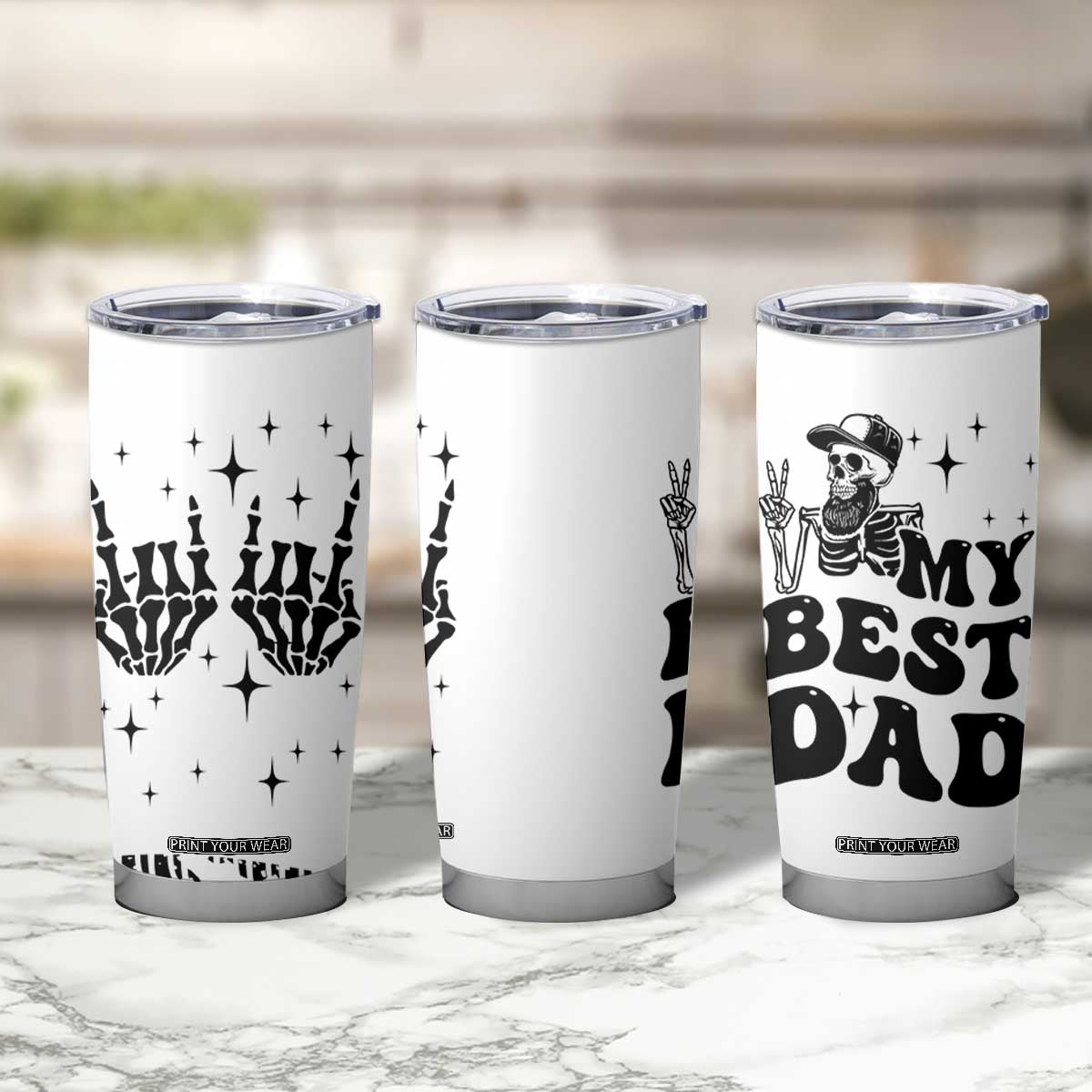 Dad Gifts Tumbler Cup Cool Skeleton Fathers Day TB10 Print Your Wear