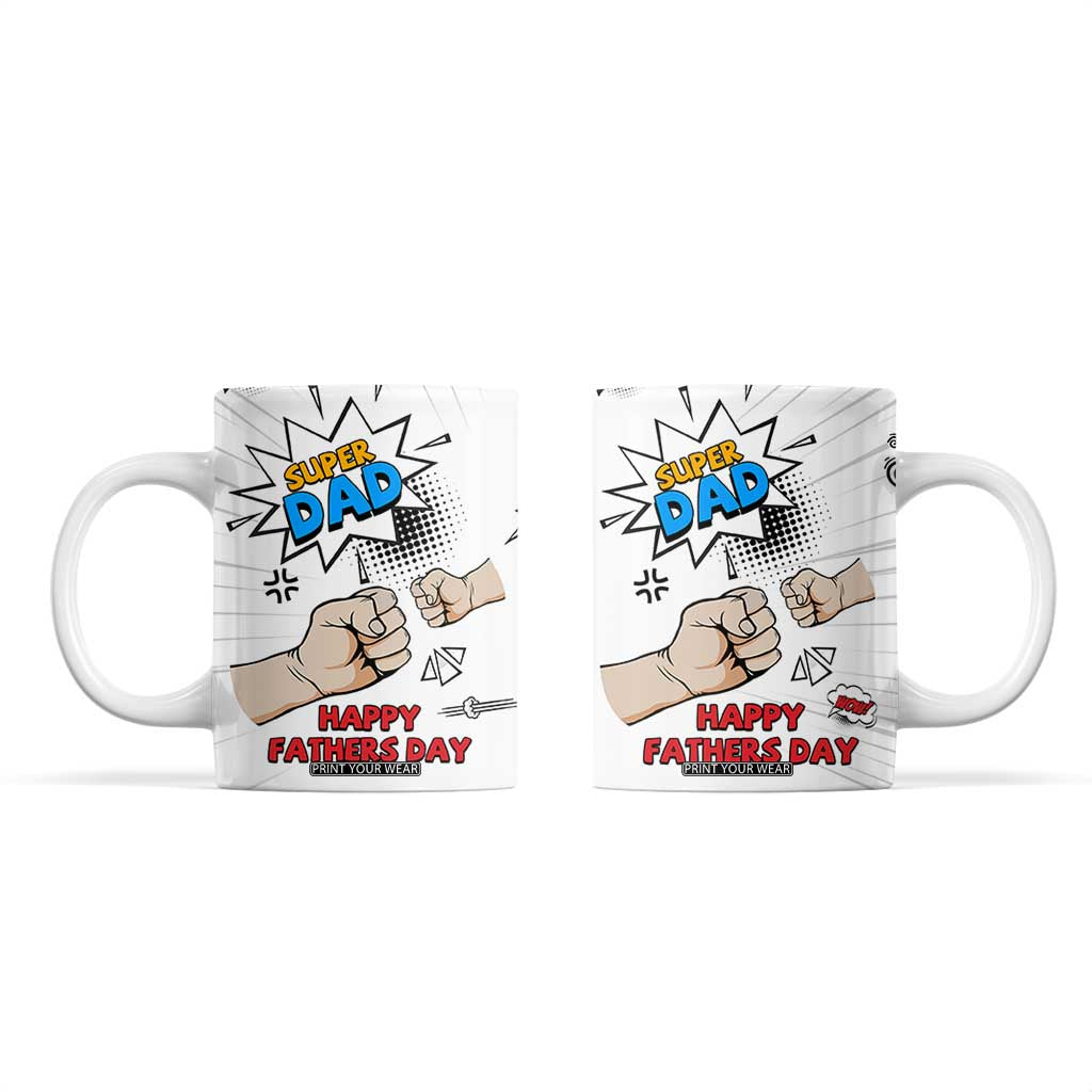 Fathers Day Gift For Dad Coffee Mug Super Dad TB10 White Print Your Wear