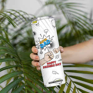 Fathers Day Gift For Dad Skinny Tumbler Super Dad TB10 Print Your Wear