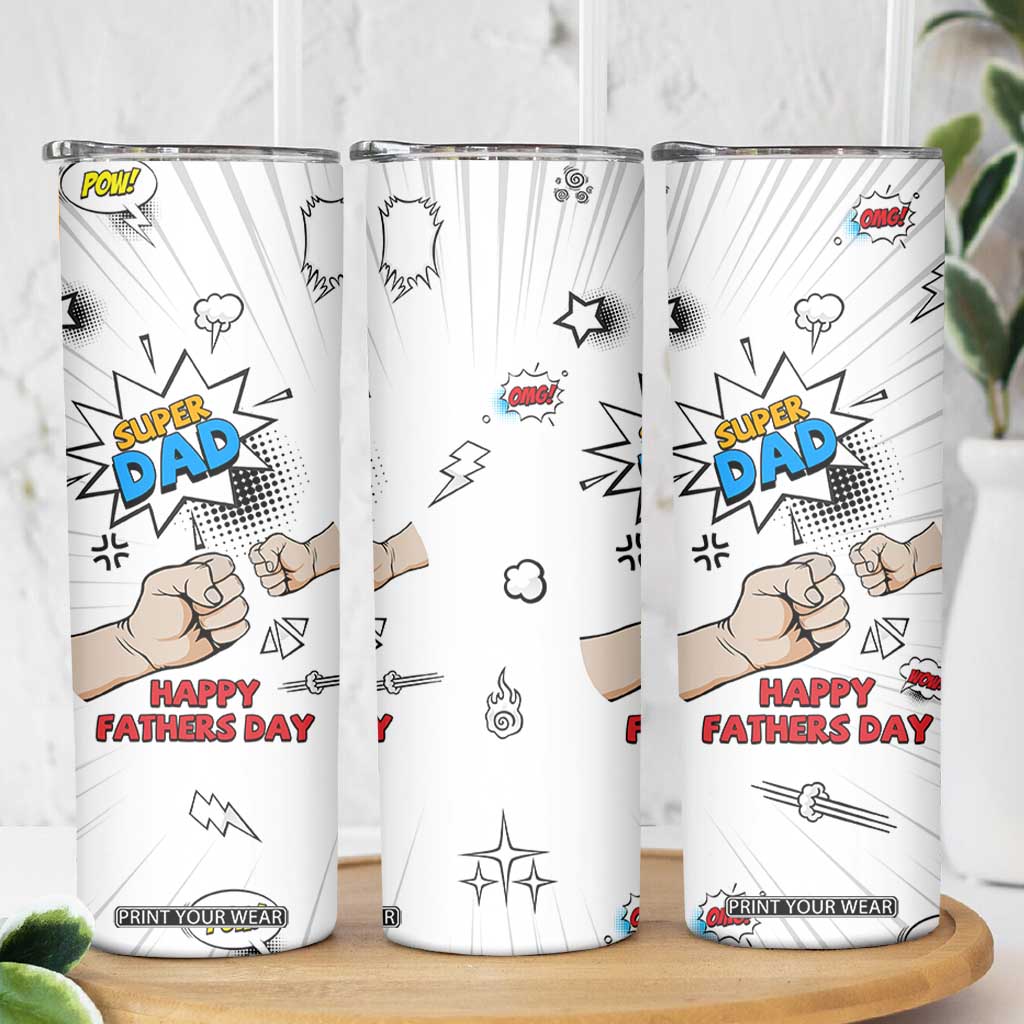 Fathers Day Gift For Dad Skinny Tumbler Super Dad TB10 Print Your Wear