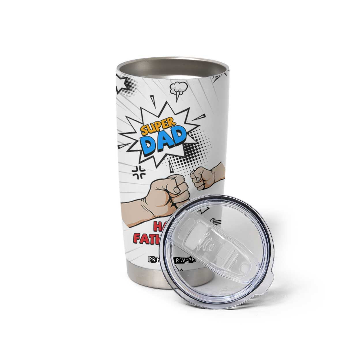 Fathers Day Gift For Dad Tumbler Cup Super Dad TB10 Print Your Wear