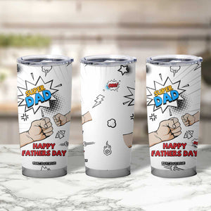Fathers Day Gift For Dad Tumbler Cup Super Dad TB10 Print Your Wear
