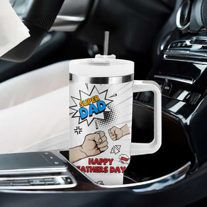 Fathers Day Gift For Dad Tumbler With Handle Super Dad TB10 Print Your Wear
