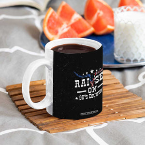 Raised On 90s Country Coffee Mug Vintage Western Bull Skull Cowboy American Flag TB10 Print Your Wear