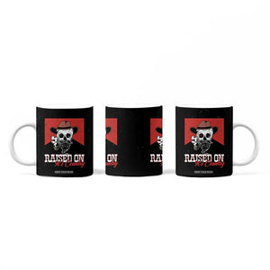 Raised On 90s Country Coffee Mug Vintage Southern Western Country Music Lover Skull TB10 Print Your Wear