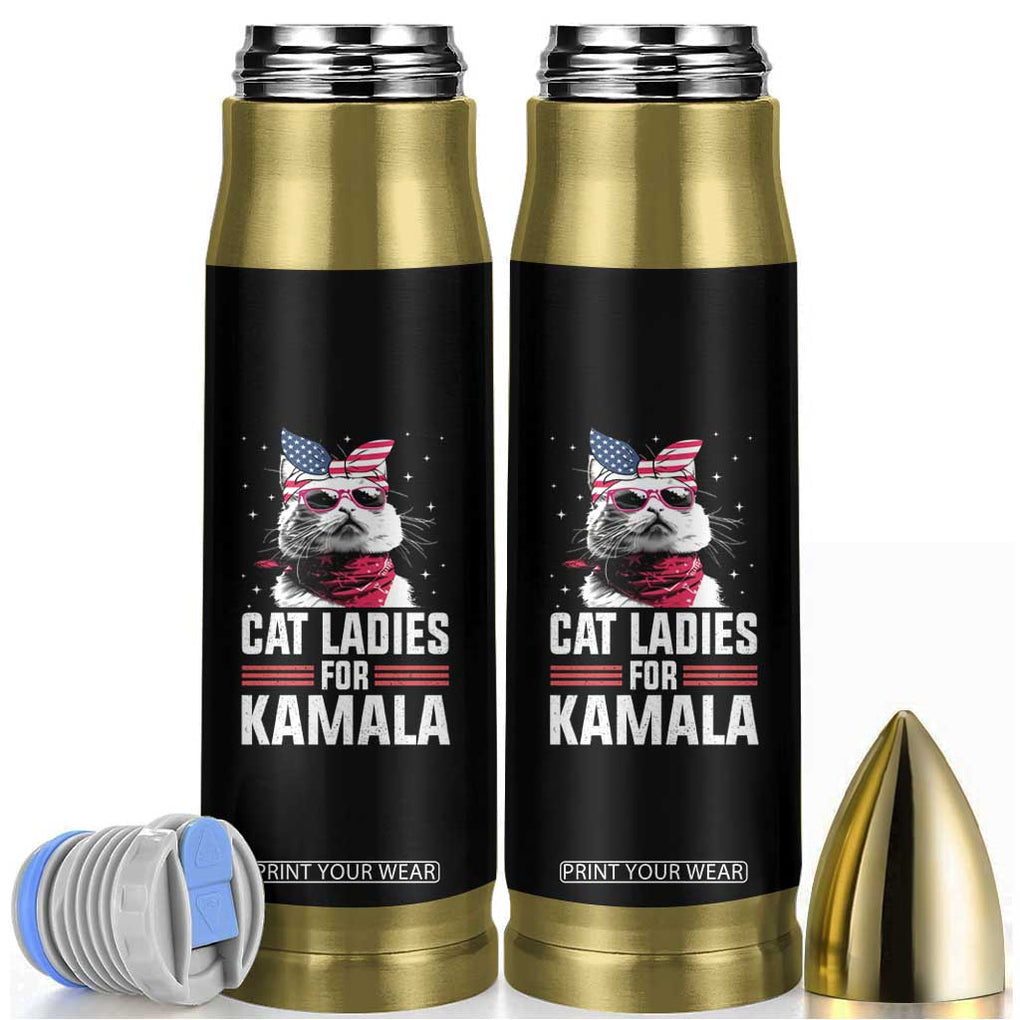 Cat Ladies for Kamala Funny Cat 2024 President Kamala-Harris Bullet Tumbler Childless Cat Lady TB10 Black Print Your Wear