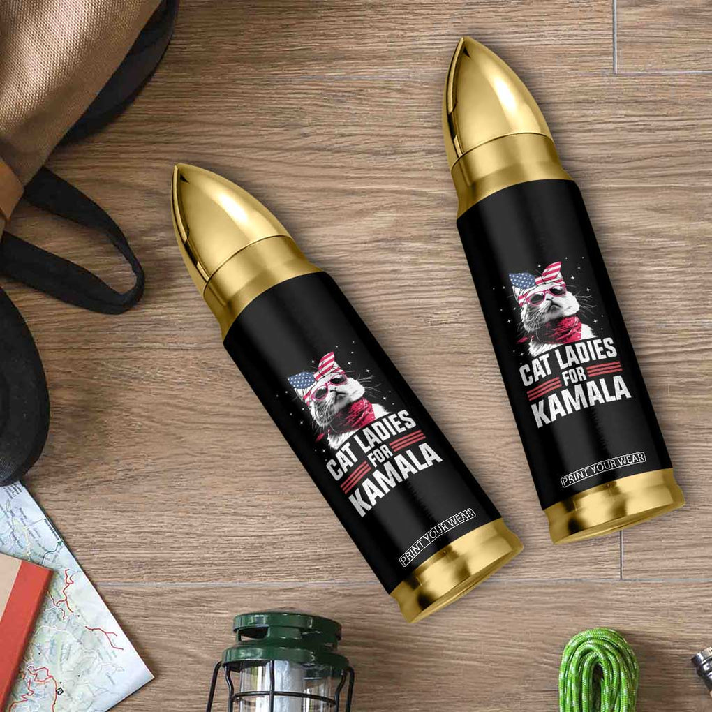 Cat Ladies for Kamala Funny Cat 2024 President Kamala-Harris Bullet Tumbler Childless Cat Lady TB10 Print Your Wear