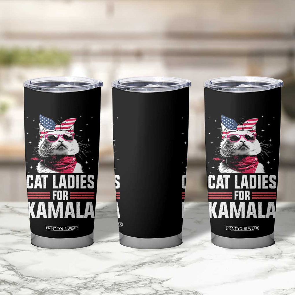 Harris 2024 Tumbler Cup Cat Lady Ladies for Kamala Madam President TB10 Print Your Wear