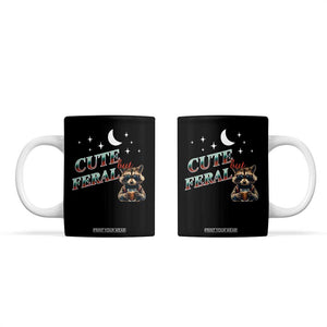 Funny Raccoon Cute But Feral Coffee Mug Cute But Feral TB10 Black Print Your Wear