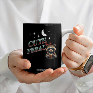Funny Raccoon Cute But Feral Coffee Mug Cute But Feral TB10 Print Your Wear