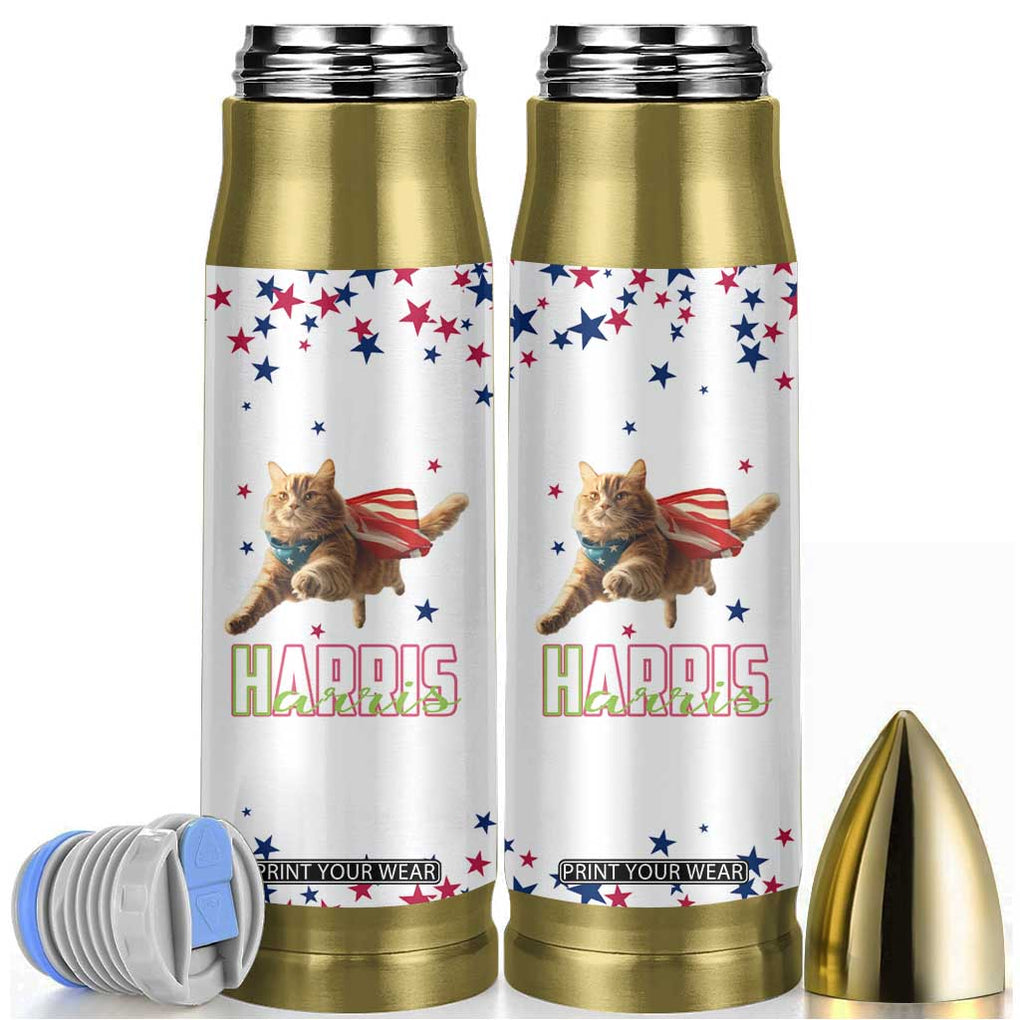 Harris 2024 Bullet Tumbler Funny Cat Lady Ladies for Kamala Madam President TB10 White Print Your Wear