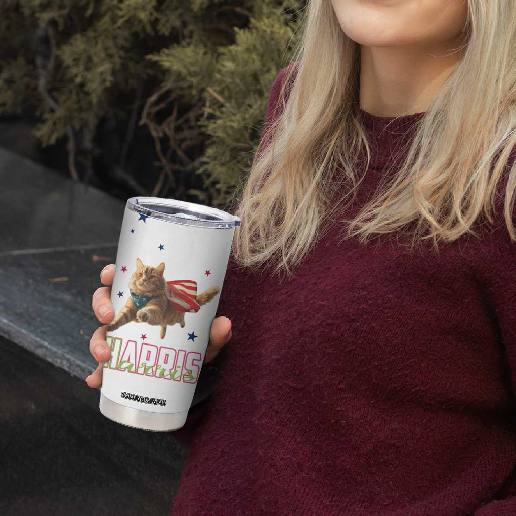 Harris 2024 Tumbler Cup Cat Lady, Ladies for Kamala Madam President TB10 Print Your Wear