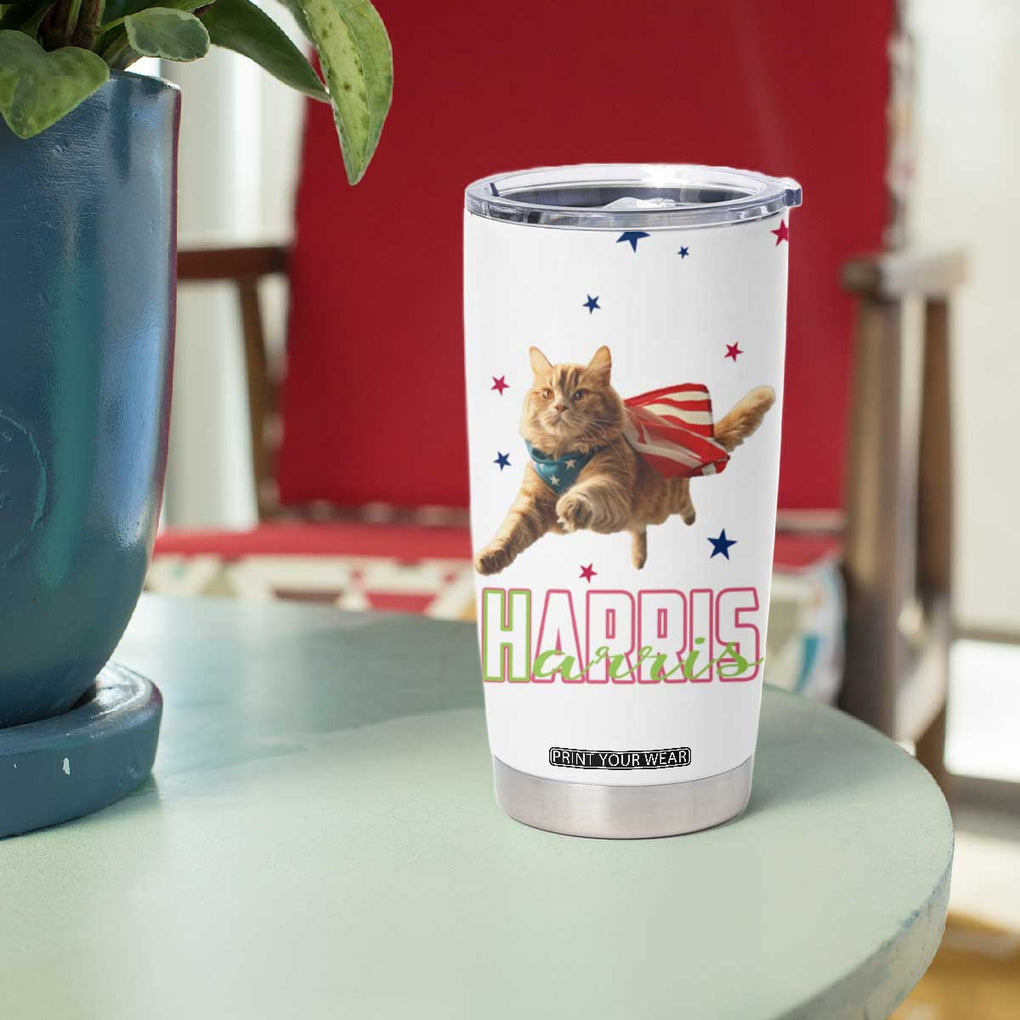 Harris 2024 Tumbler Cup Cat Lady, Ladies for Kamala Madam President TB10 Print Your Wear