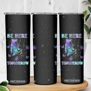 Suicide Prevention Awareness Skinny Tumbler Teal Purple Semicolon Be Here Tomorrow Survivor TB10 Print Your Wear