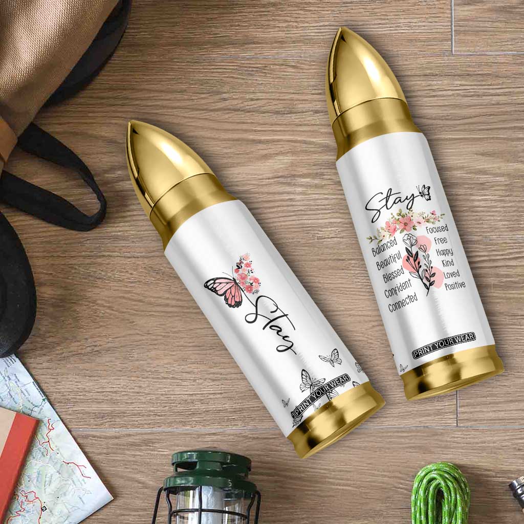 Mental Health Bullet Tumbler Stay Inspiring Positive Motivational Quote Suicide Prevention TB10 Print Your Wear