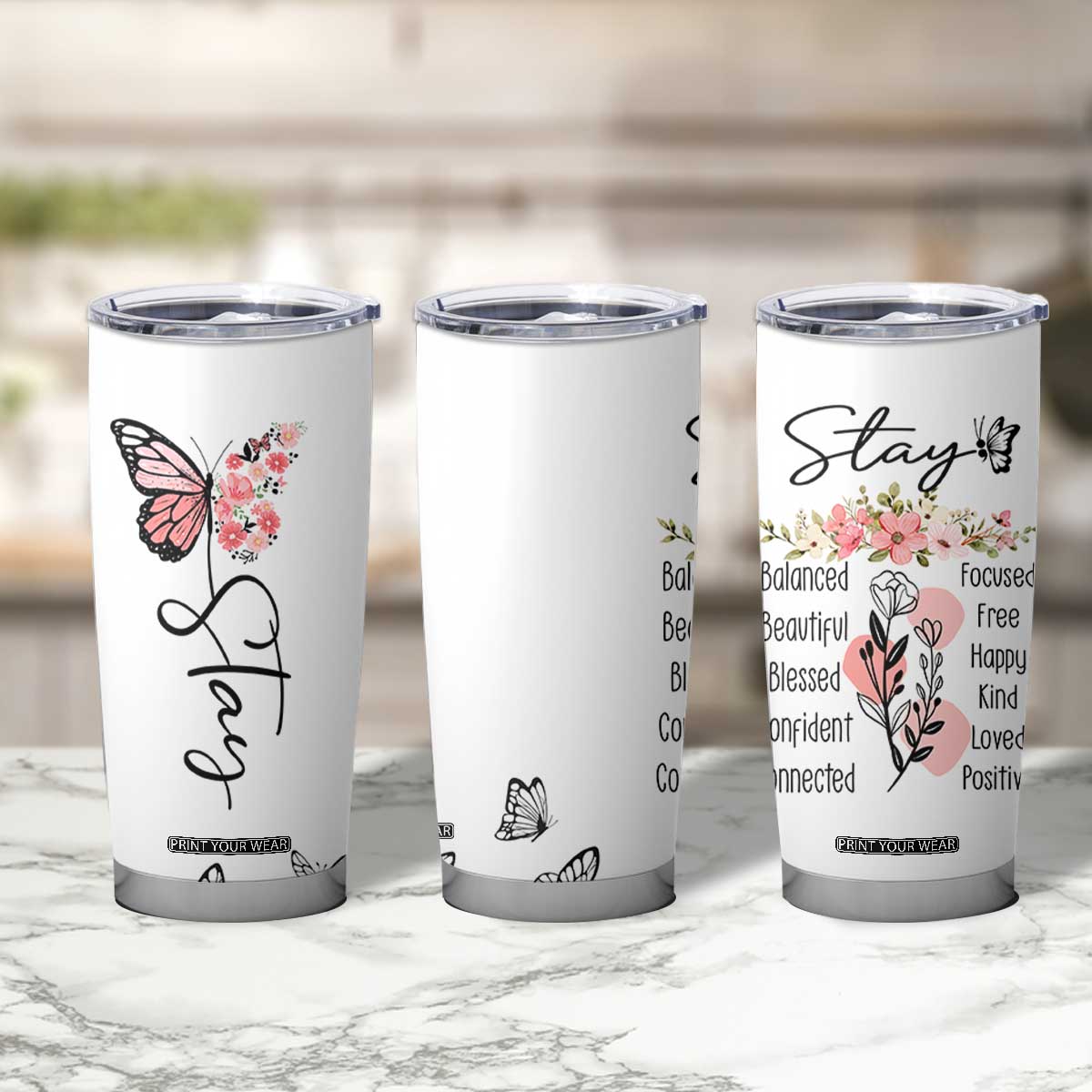 Mental Health Tumbler Cup Stay Inspiring Positive Motivational Quote Suicide Prevention TB10 Print Your Wear
