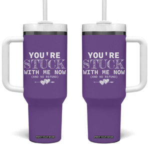 Anniversary Valentines Day Gifts Tumbler With Handle You're Stuck With Me Gift for Girlfriend TB10 One Size: 40 oz Purple Print Your Wear