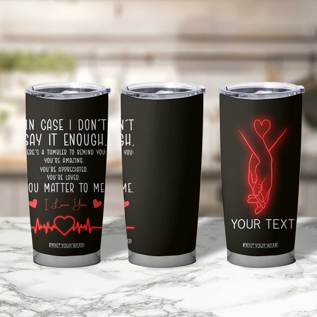 Personalized Love Gifts Tumbler Cup Custome Name Love Reminder Anniversary Wedding Romantic Gifts TB10 Print Your Wear