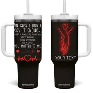 Personalized Love Gifts Tumbler With Handle Custome Name Love Reminder Anniversary Wedding Romantic Gifts TB10 One Size: 40 oz Black Print Your Wear