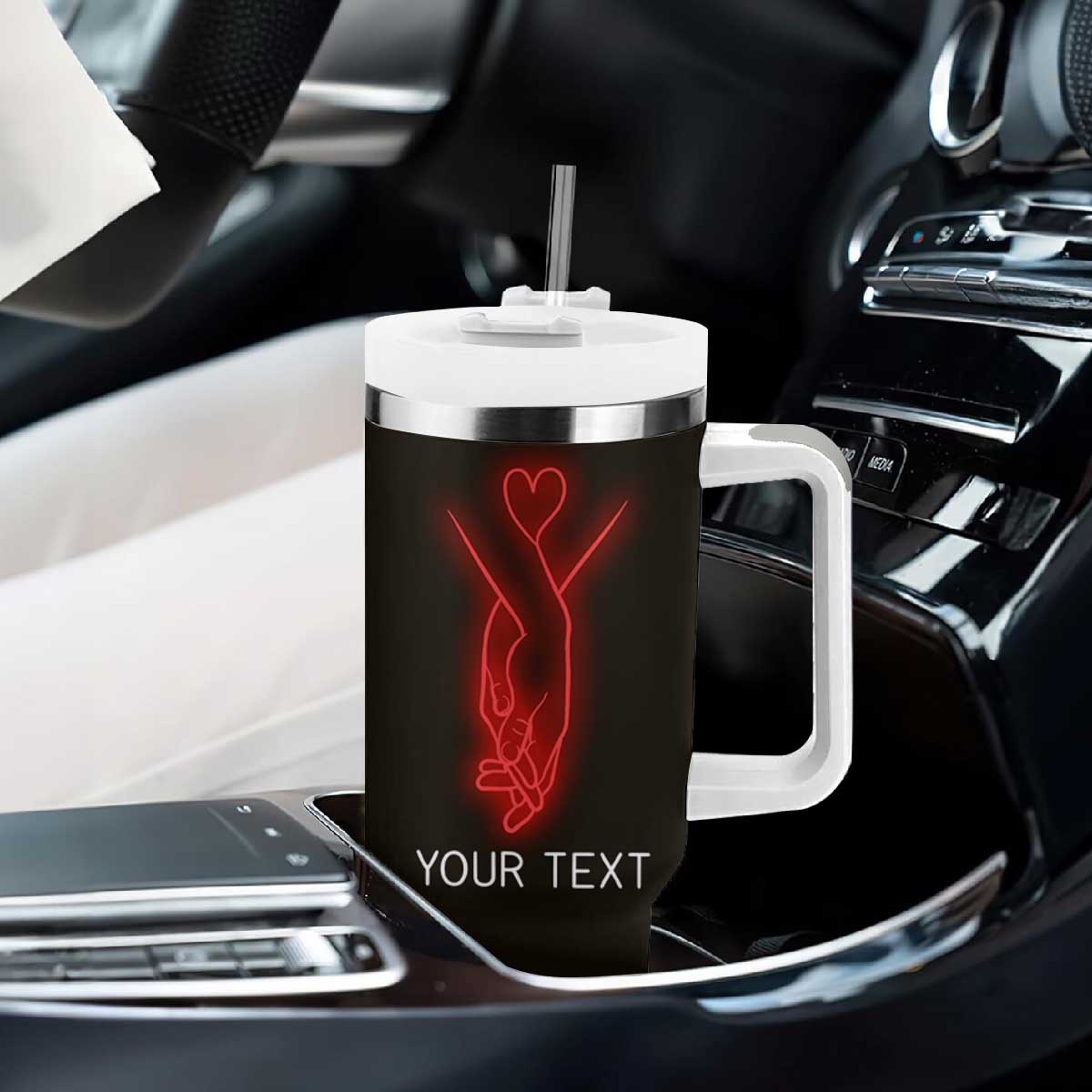 Personalized Love Gifts Tumbler With Handle Custome Name Love Reminder Anniversary Wedding Romantic Gifts TB10 Print Your Wear