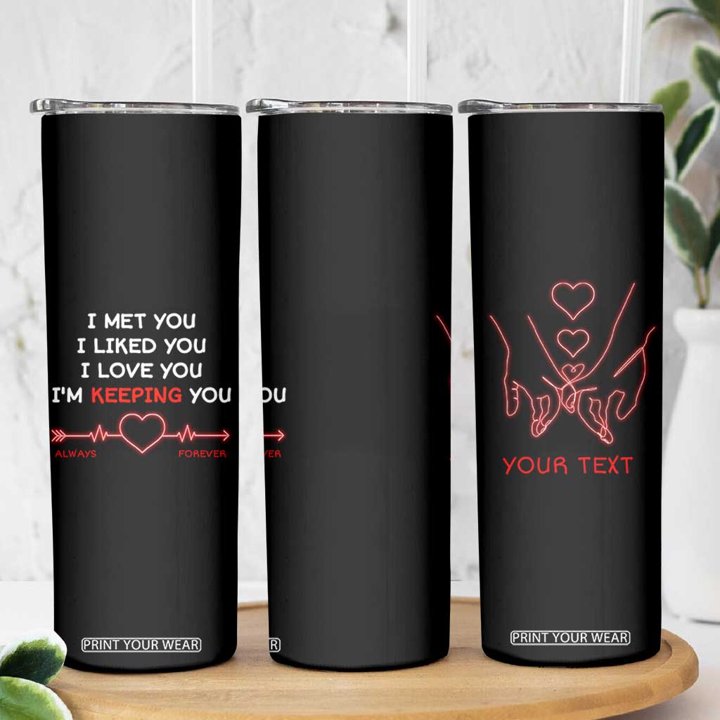 Personalized Love Gifts Skinny Tumbler Custome Name Forever Love Commitment Message TB10 Print Your Wear