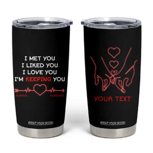 Personalized Love Gifts Tumbler Cup Custome Name Forever Love Commitment Message TB10 Black Print Your Wear