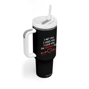 Personalized Love Gifts Tumbler With Handle Custome Name Forever Love Commitment Message TB10 Print Your Wear