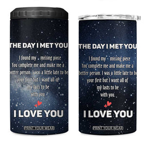 Anniversary Gift for Him Her 4 in 1 Can Cooler Tumbler Love Reminder Anniversary Wedding Romantic Gifts TB10 One Size: 16 oz Navy Print Your Wear