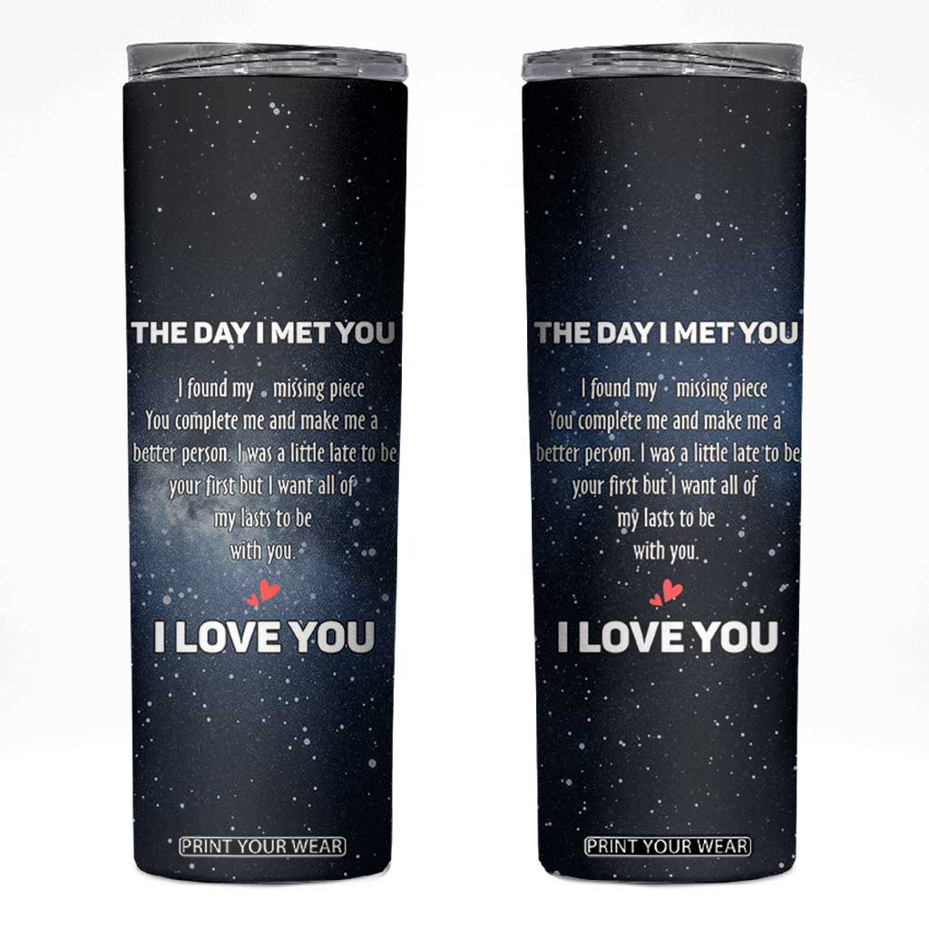 Anniversary Gift for Him Her Skinny Tumbler Love Reminder Anniversary Wedding Romantic Gifts TB10 Navy Print Your Wear