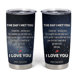 Anniversary Gift for Him Her Tumbler Cup Love Reminder Anniversary Wedding Romantic Gifts TB10 Navy Print Your Wear