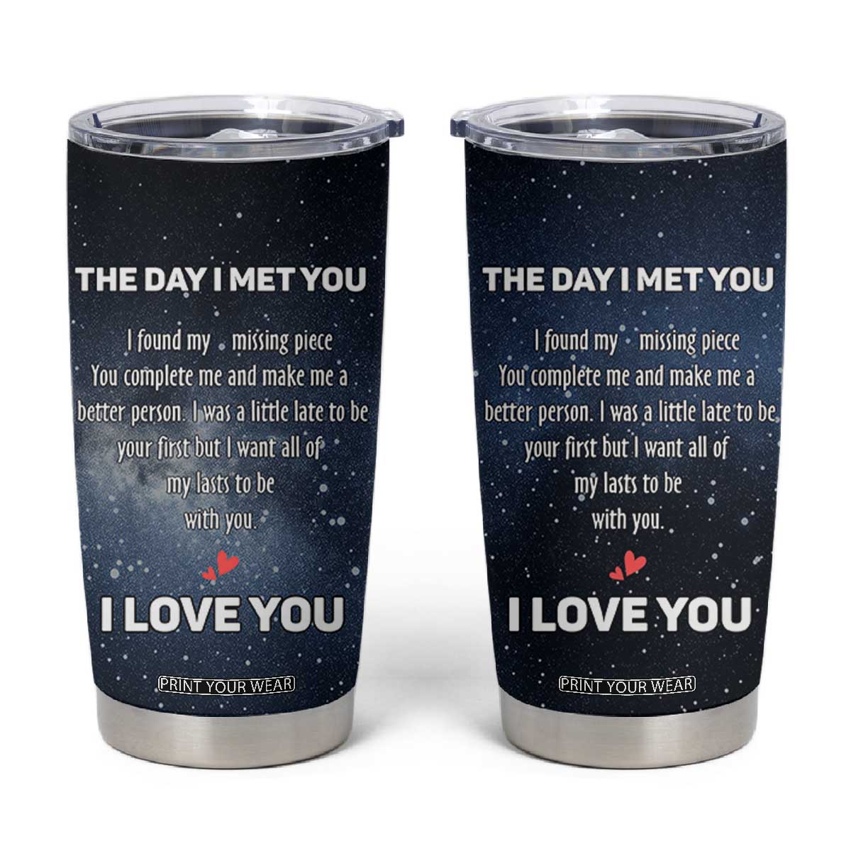 Anniversary Gift for Him Her Tumbler Cup Love Reminder Anniversary Wedding Romantic Gifts TB10 Navy Print Your Wear