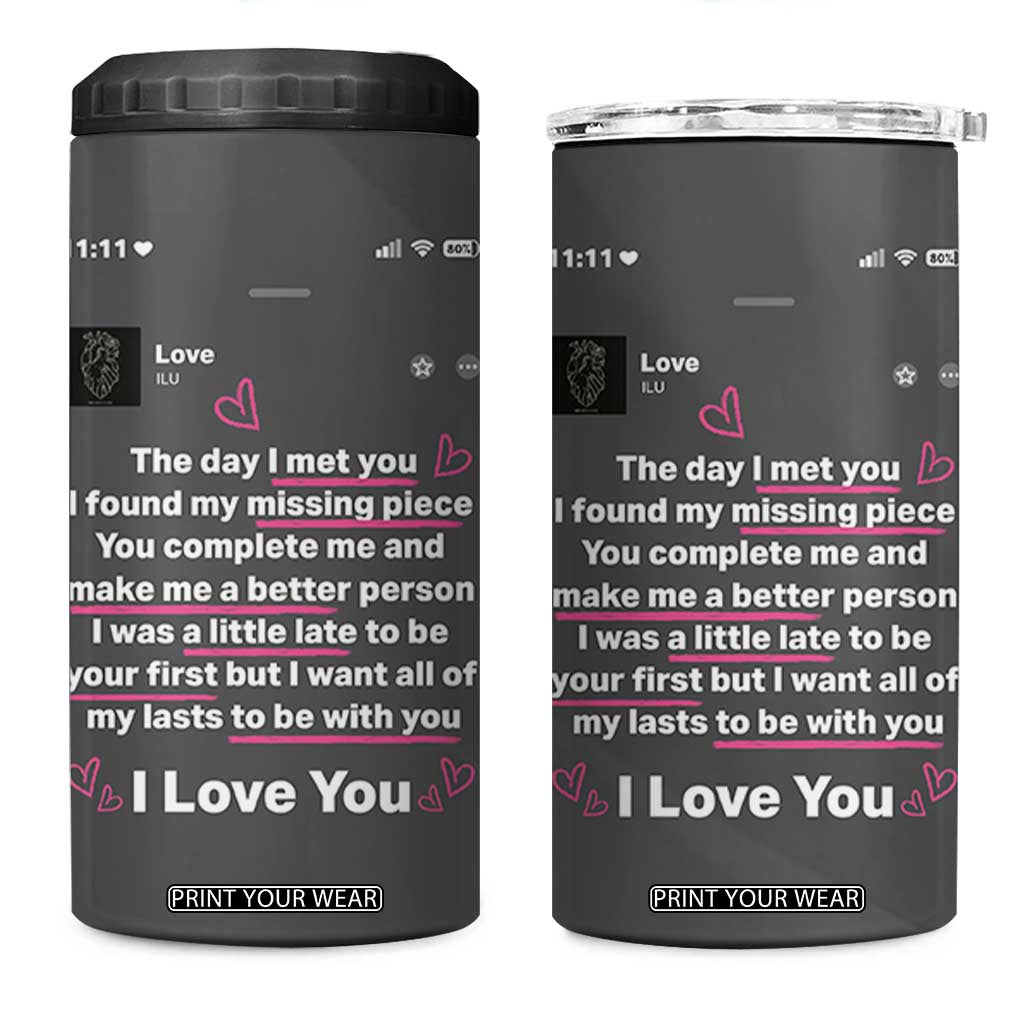 Anniversary Gifts 4 in 1 Can Cooler Tumbler Wedding Valentines Day Gifts For Her Wife TB10 One Size: 16 oz Grey Print Your Wear