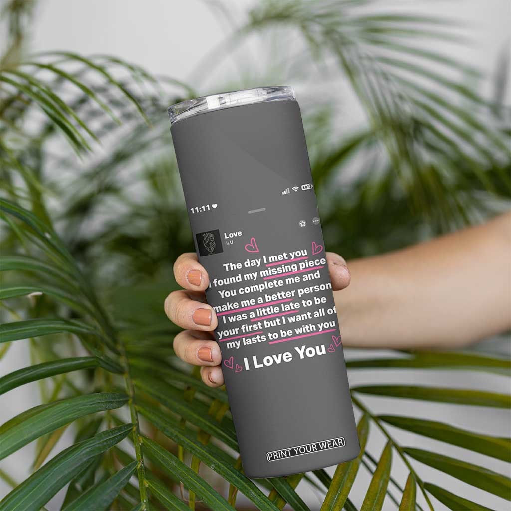 Anniversary Gifts Skinny Tumbler Wedding Valentines Day Gifts For Her Wife TB10 Print Your Wear