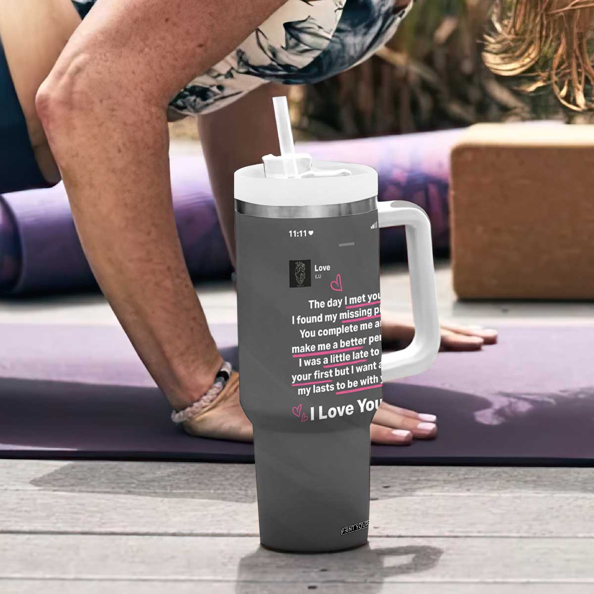 Anniversary Gifts Tumbler With Handle Wedding Valentines Day Gifts For Her Wife TB10 Print Your Wear